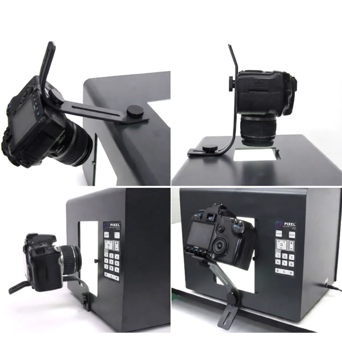PhotoPod™ in action — camera mounting angles